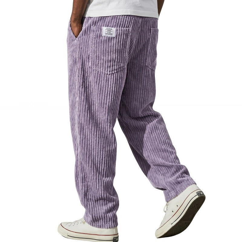 Jeroen | Geribde Relaxed Fit Broek