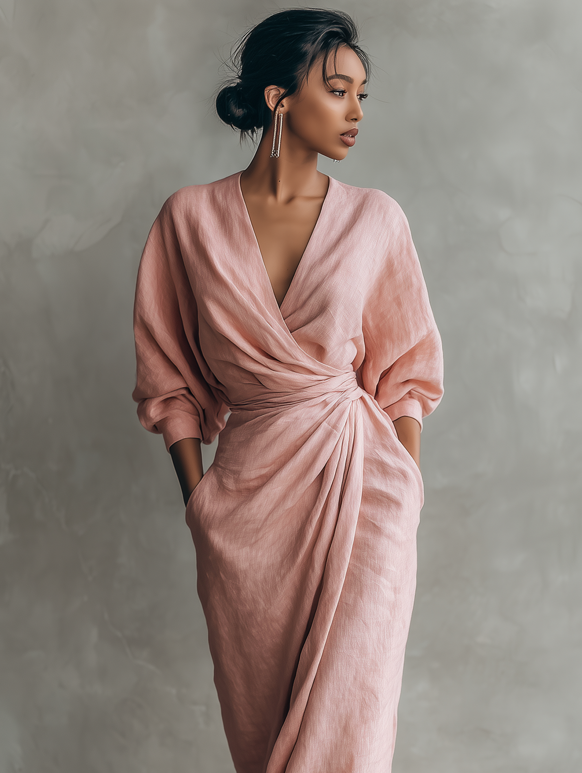 Trina | Elegante maxi-jurk met V-hals