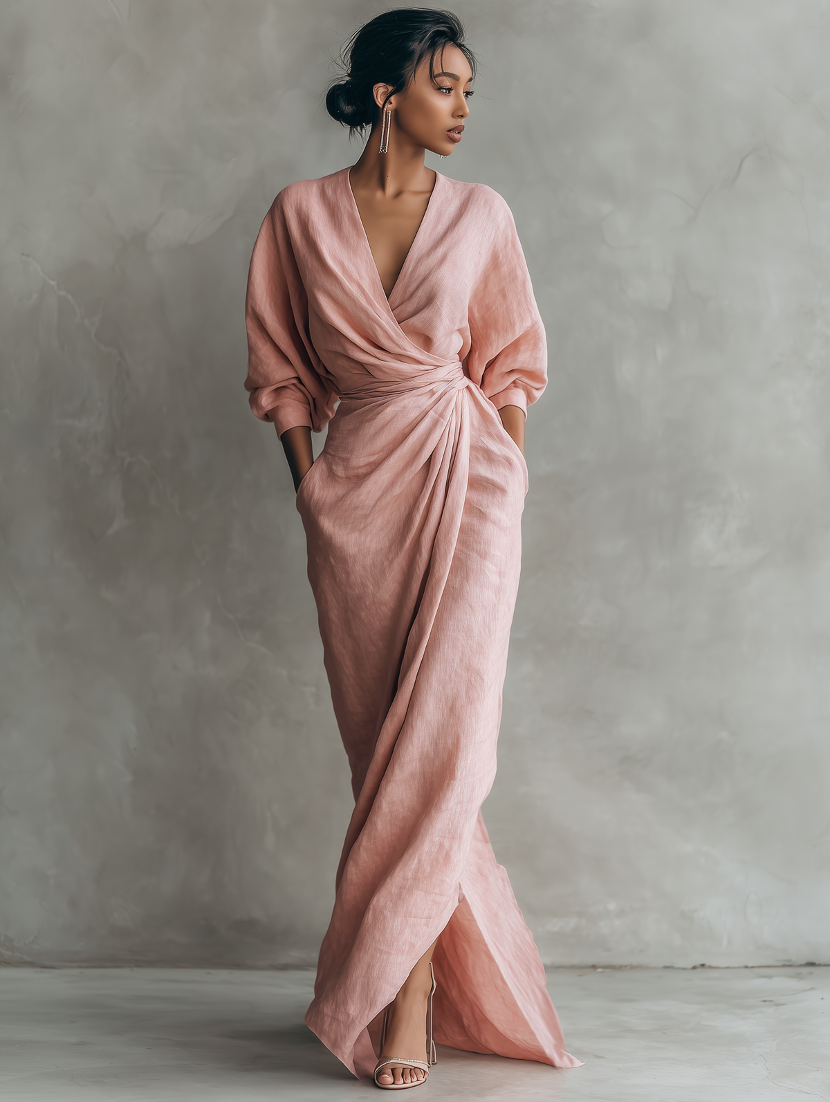 Trina | Elegante maxi-jurk met V-hals