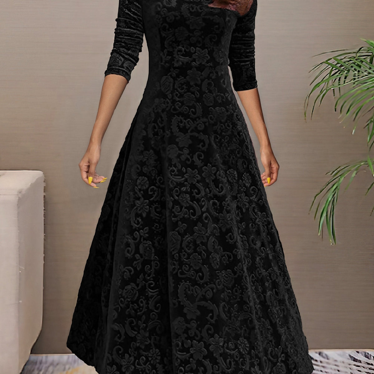 Denise | Fluwelen elegante jurk