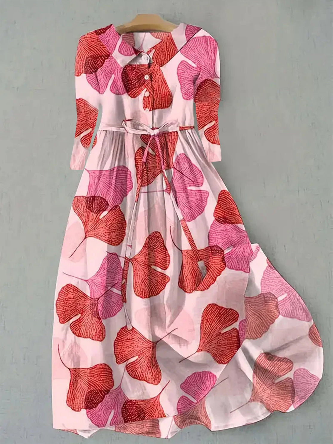 Camille | Zachte roze bloemenjurk