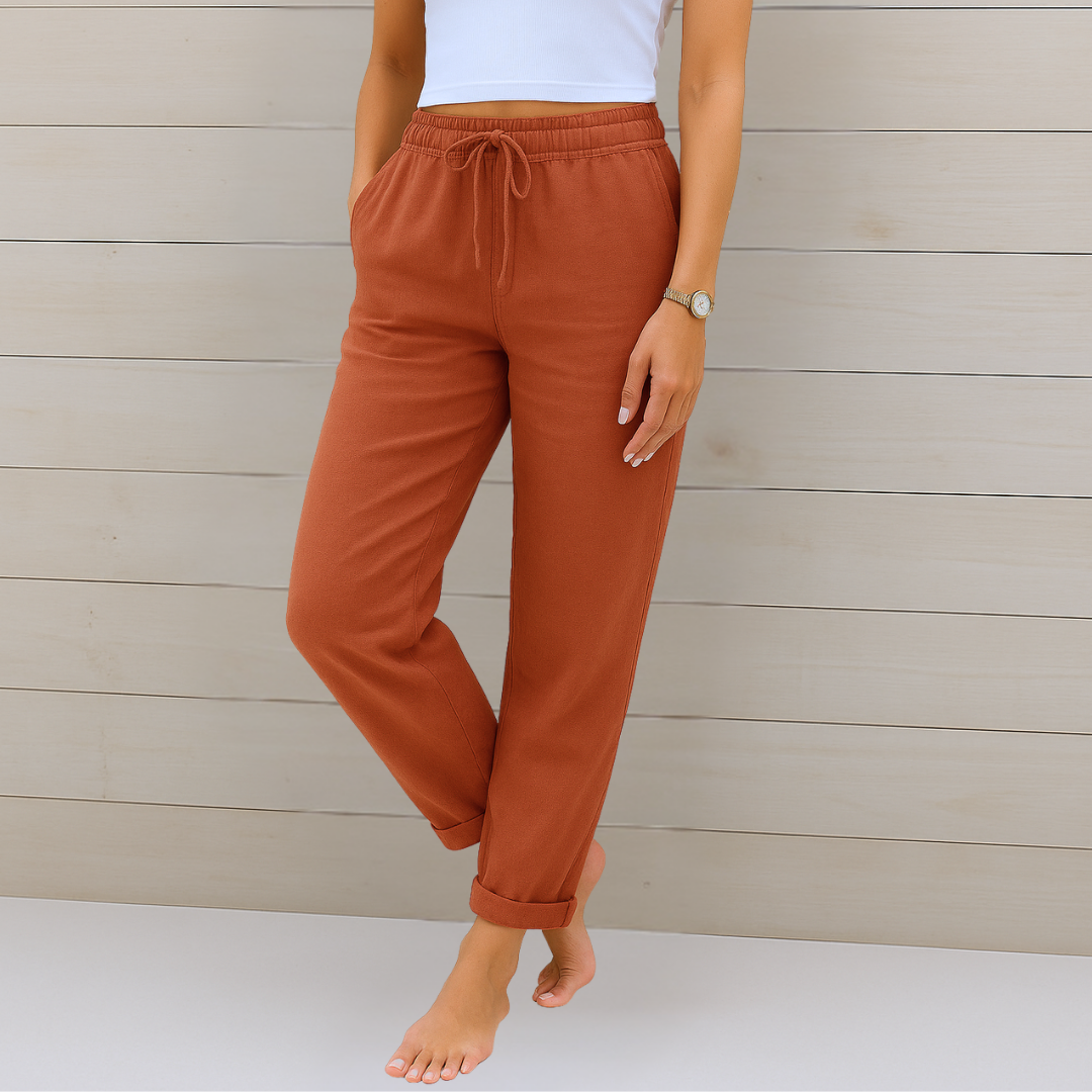 Maylora | Ontspannen Broek Met Touwtje