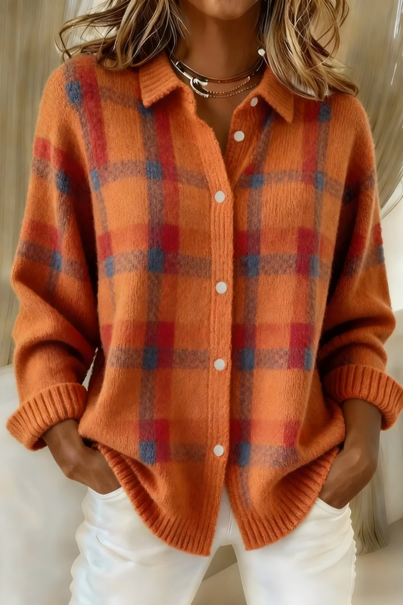 Lunelien | Stijlvolle Geruite Cardigan