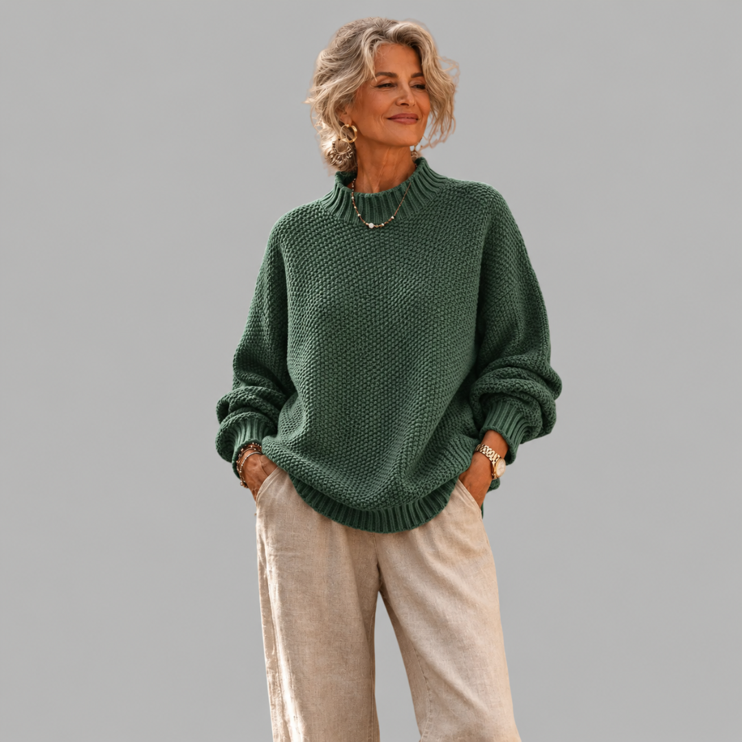 Donna | Dames Gebreide Trui met Geribde Details
