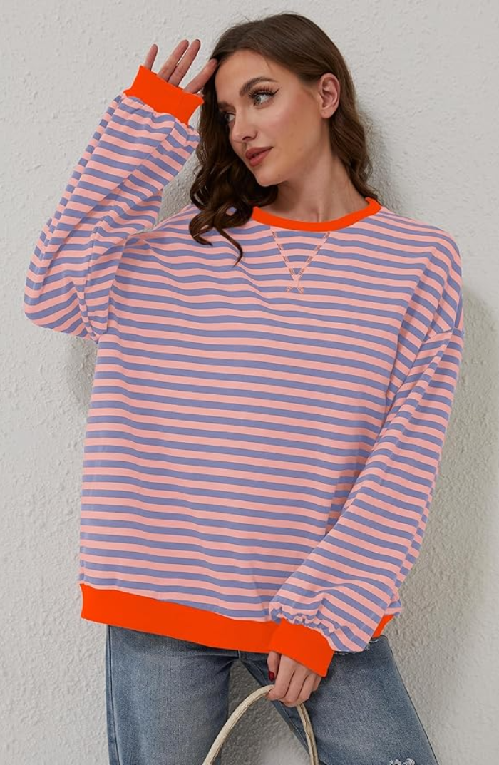 Fayvella | Gestreepte Oversize Trui