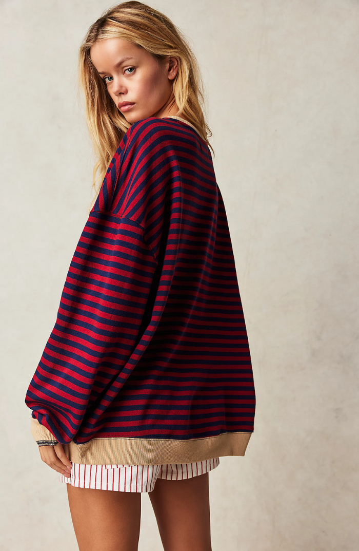 Fayvella | Gestreepte Oversize Trui