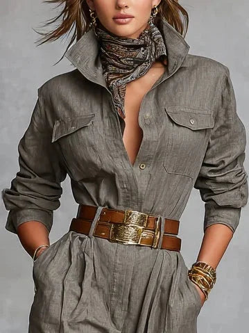 Megan | Jumpsuit van gemengde stof