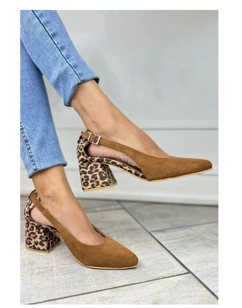 Blanche | Elegante Slingbacks met Luipaardprint