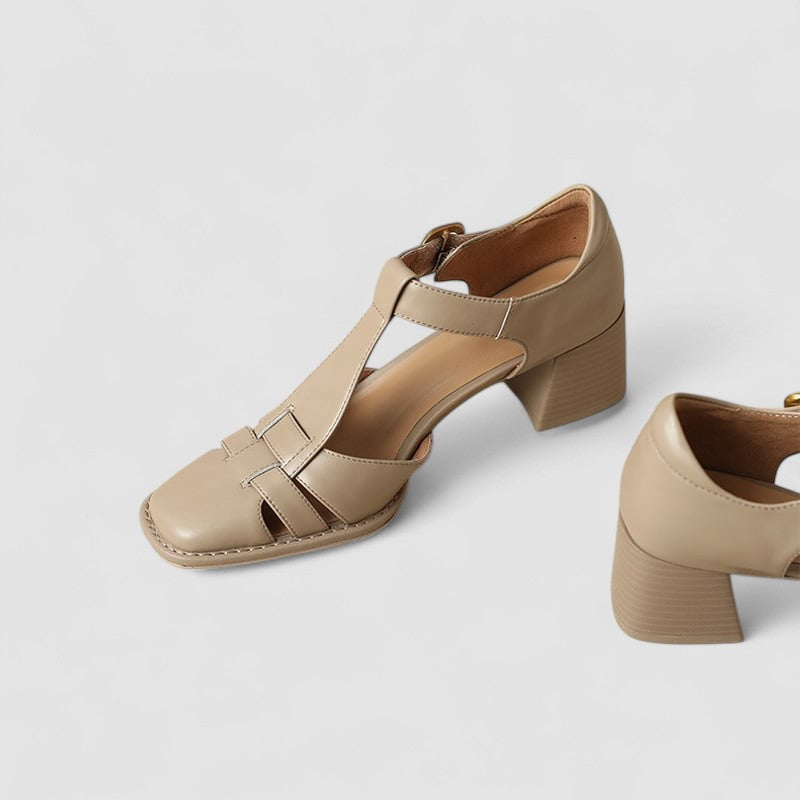 Alina | Orthopedische T-Strap Blockhakken