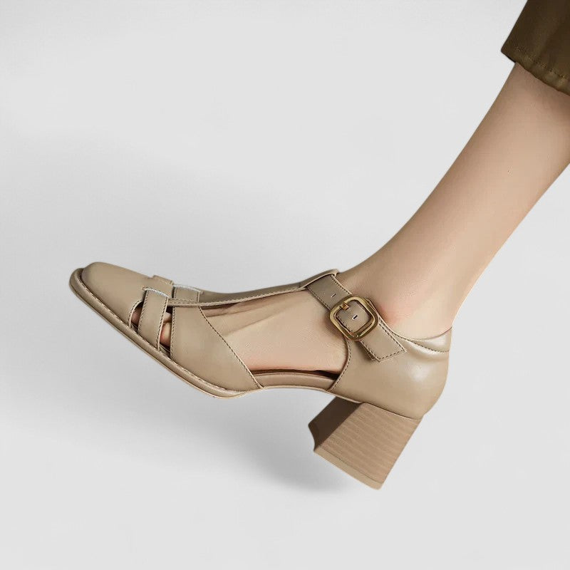 Alina | Orthopedische T-Strap Blockhakken