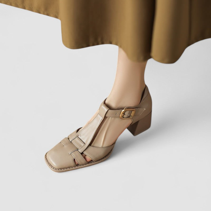 Alina | Orthopedische T-Strap Blockhakken