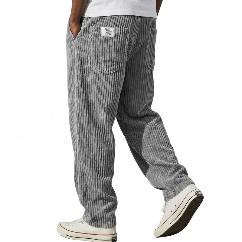 Jeroen | Geribde Relaxed Fit Broek