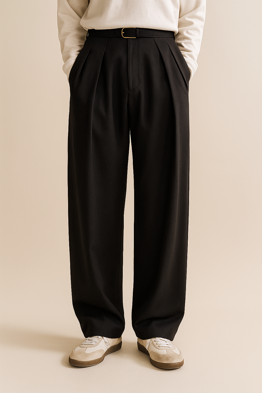 Paul | Heren Plooi Broek met Hoge Taille