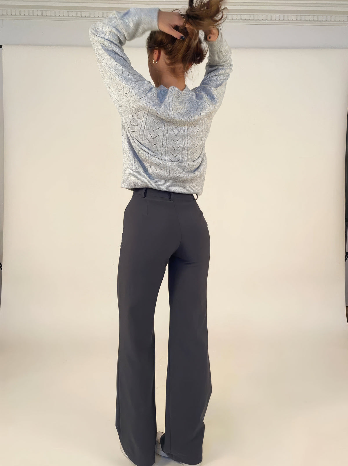 Josie | Moderne broek met wijde pijpen