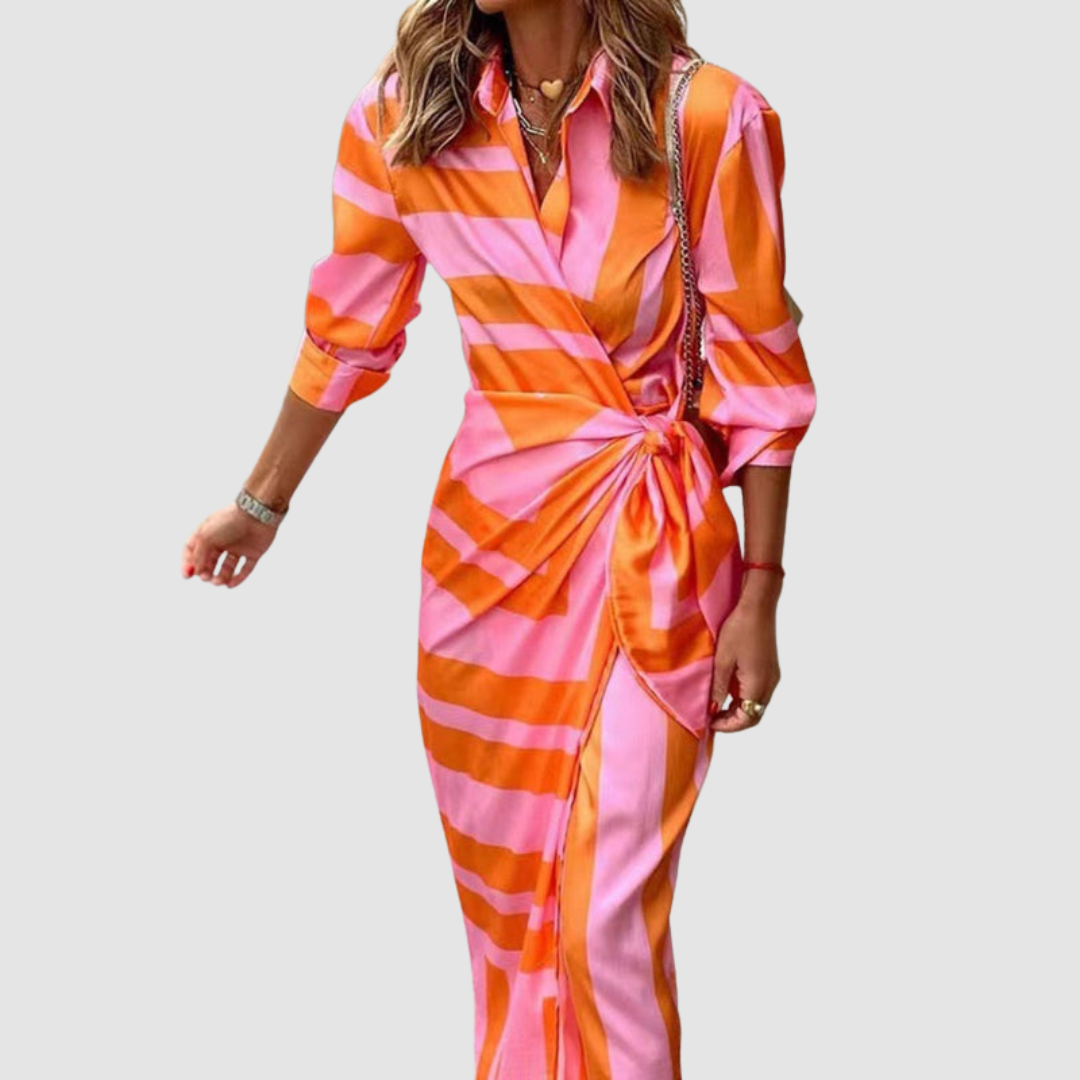 Marnelle | Elegante gestreepte jurk