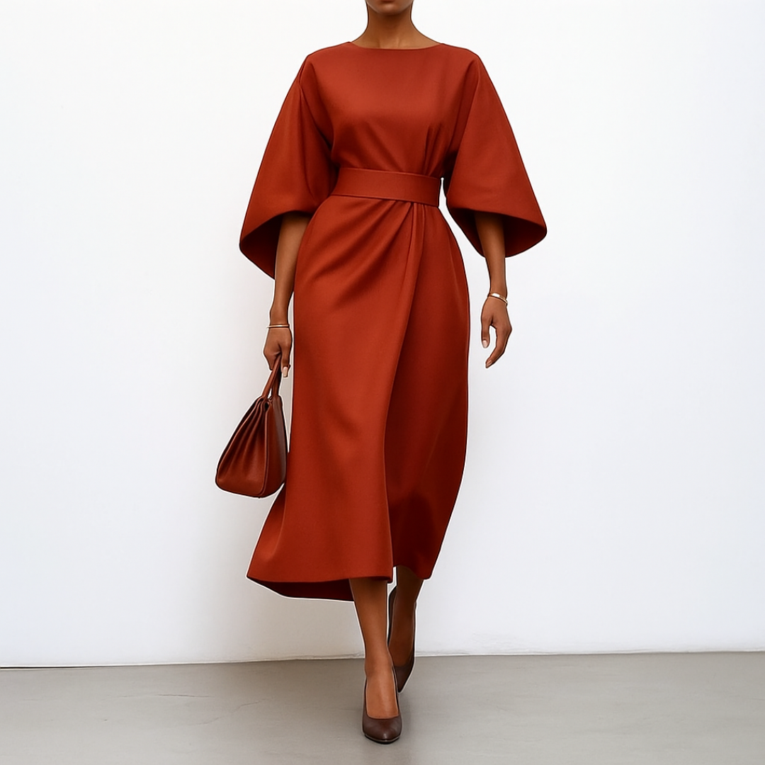 Eldra | Maxi-jurk met vleermuismouwen