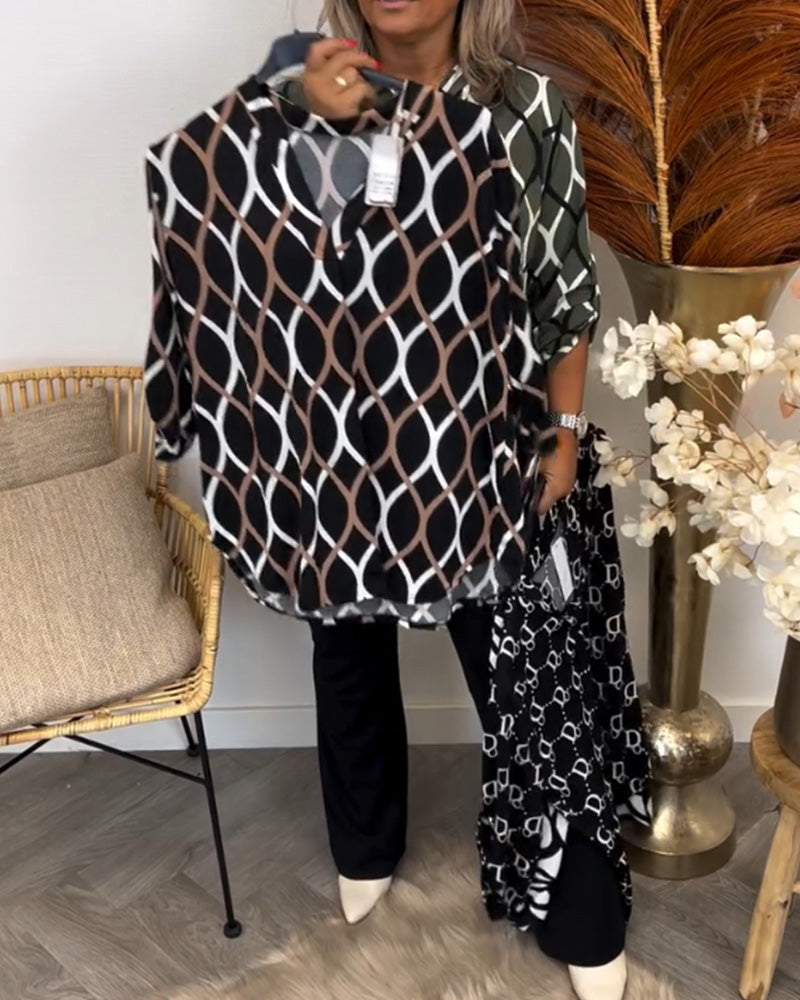 Noor | Blouse met Grafische Print