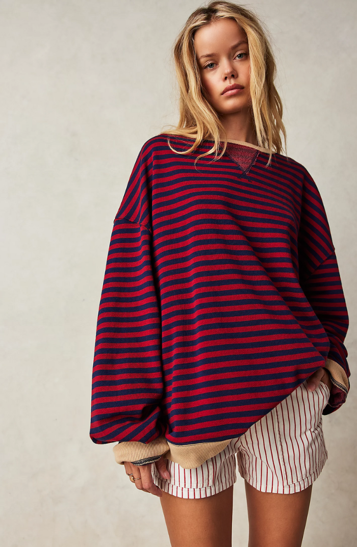 Fayvella | Gestreepte Oversize Trui