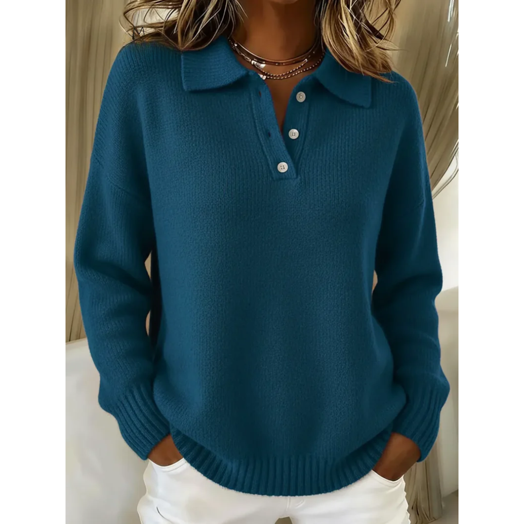 Margaret | Dames Polotrui met Geribde Details