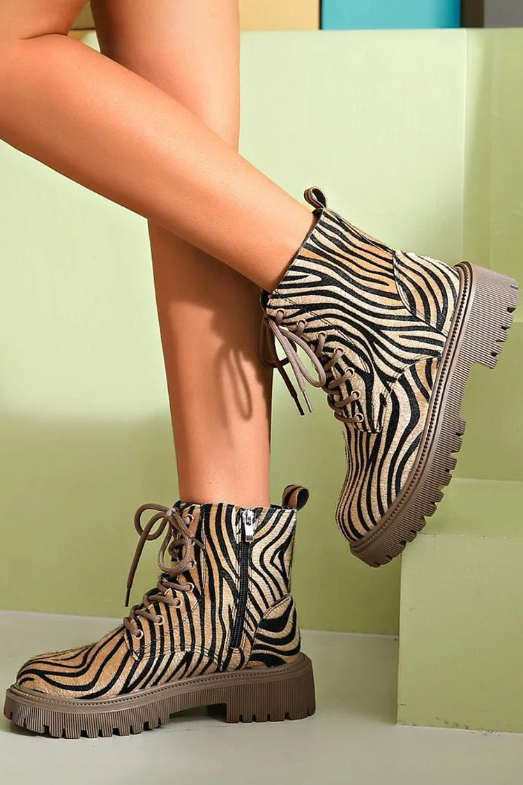 Tiana | Zebraprint Veterschoenen