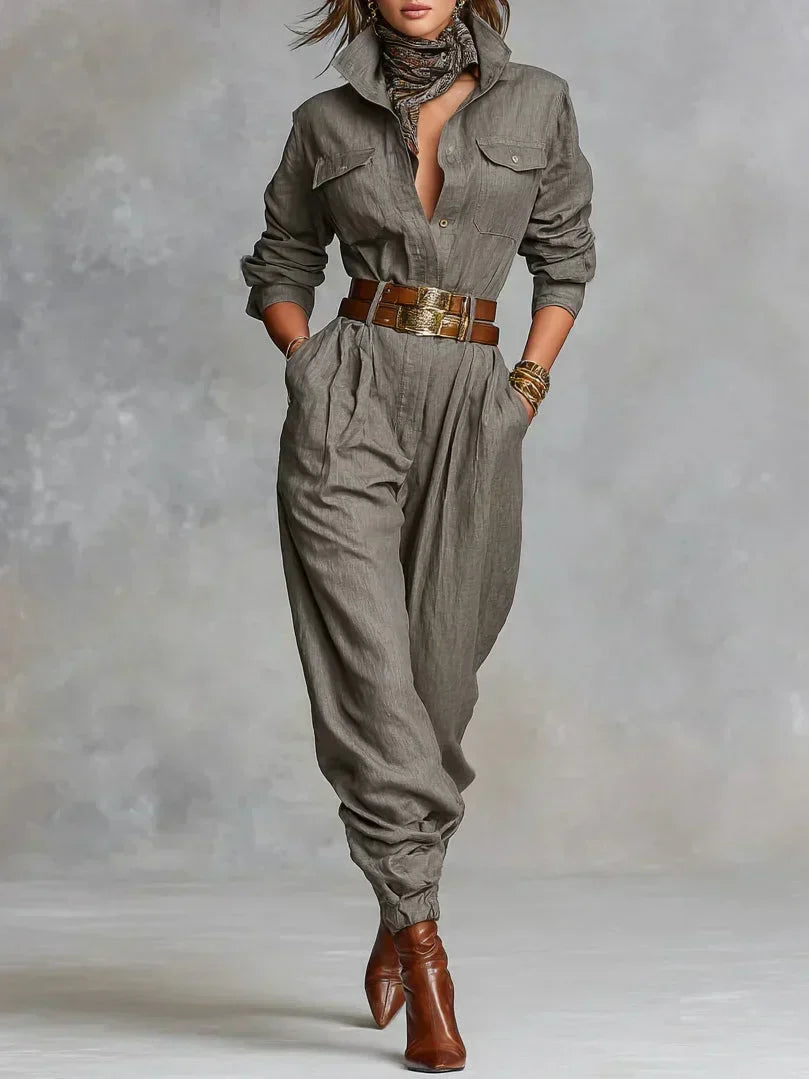 Megan | Jumpsuit van gemengde stof