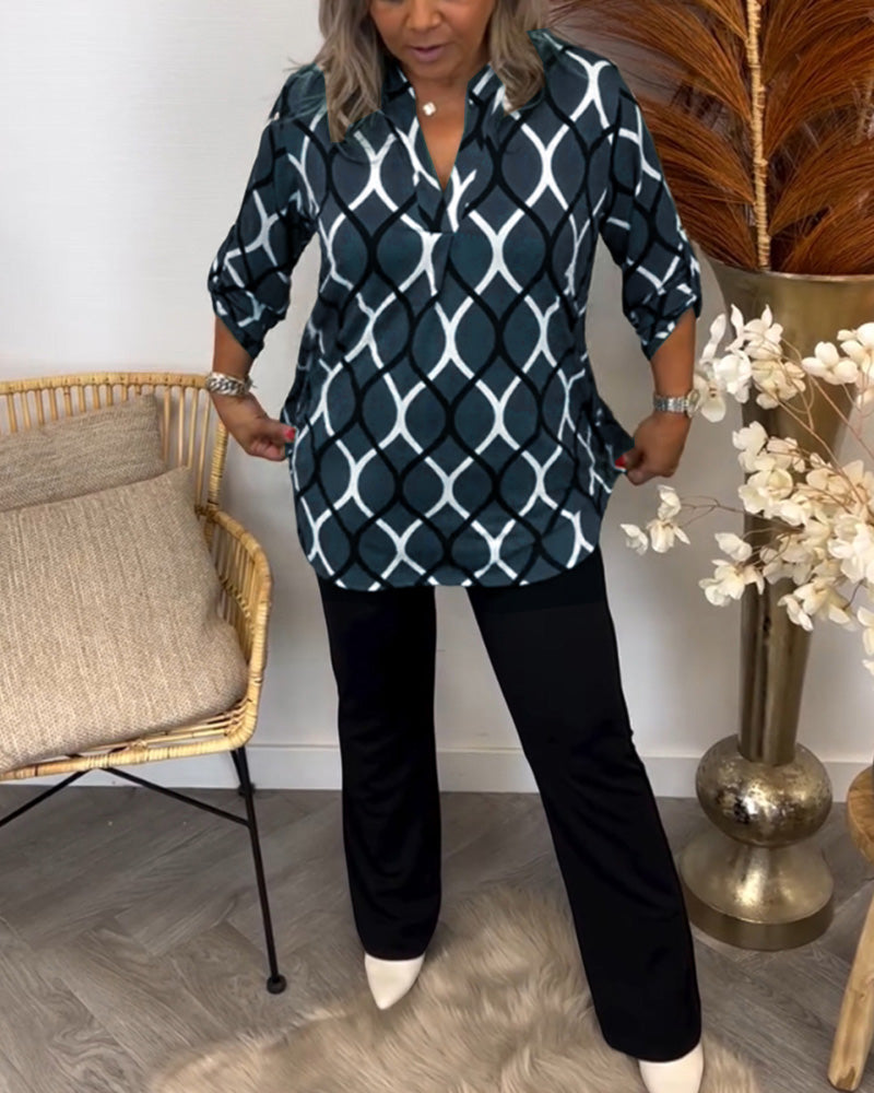 Noor | Blouse met Grafische Print