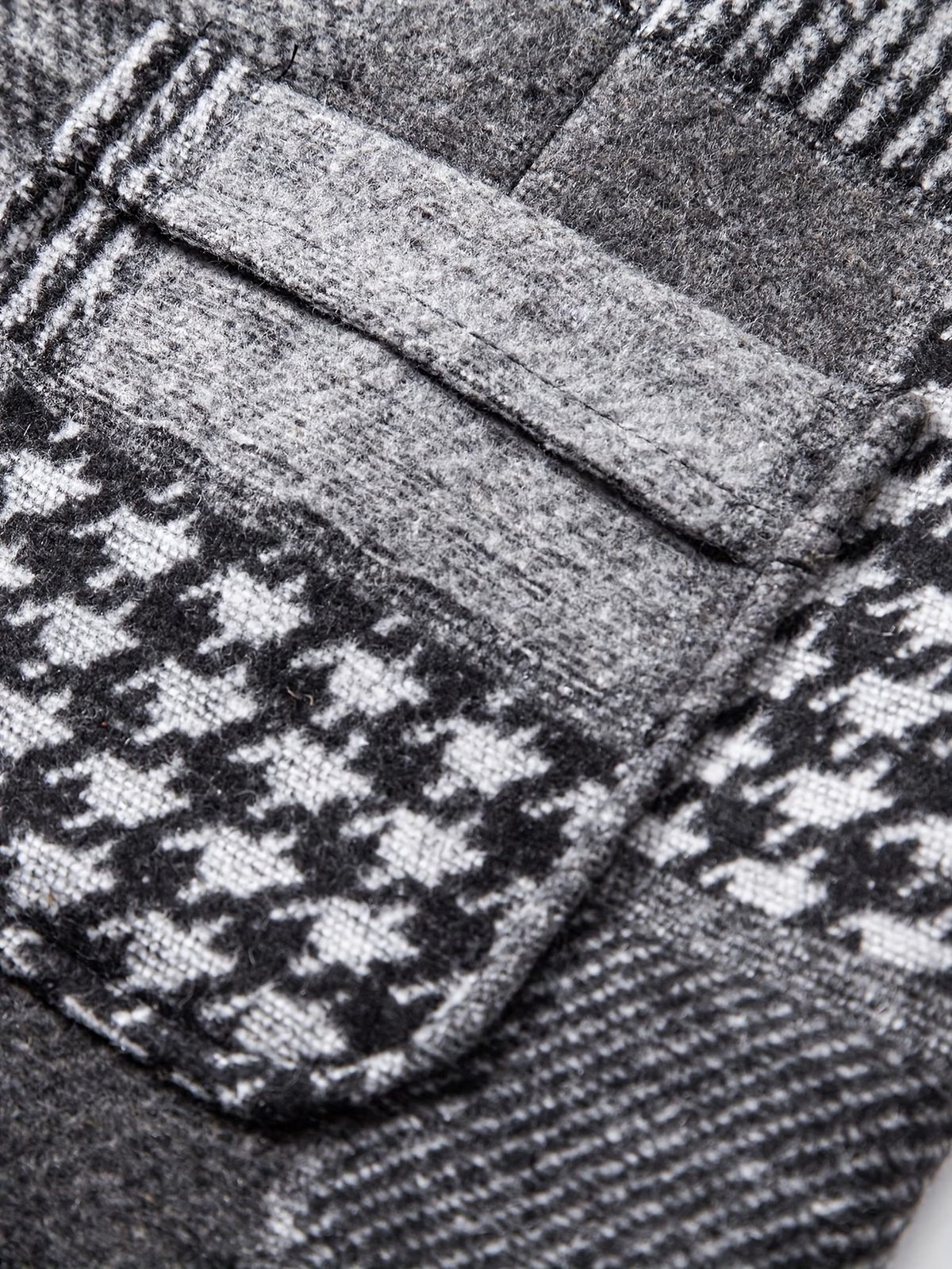 Darren | Patchworkvest met visgraatpatroon