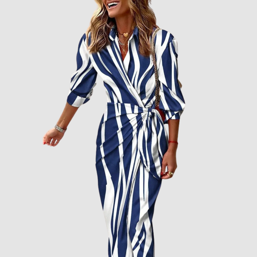 Marnelle | Elegante gestreepte jurk