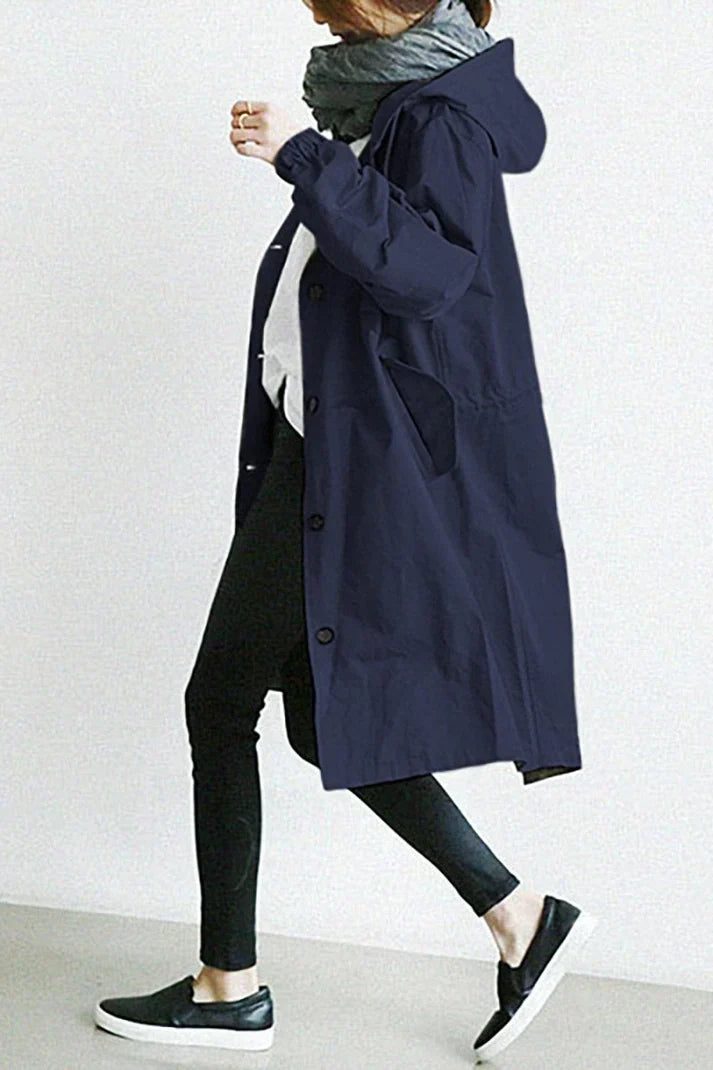Elin | Waterafstotende Trenchcoat met Capuchon