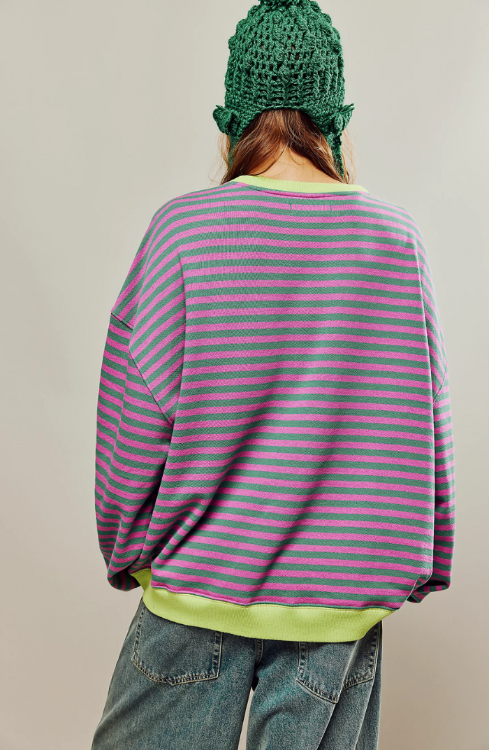 Fayvella | Gestreepte Oversize Trui
