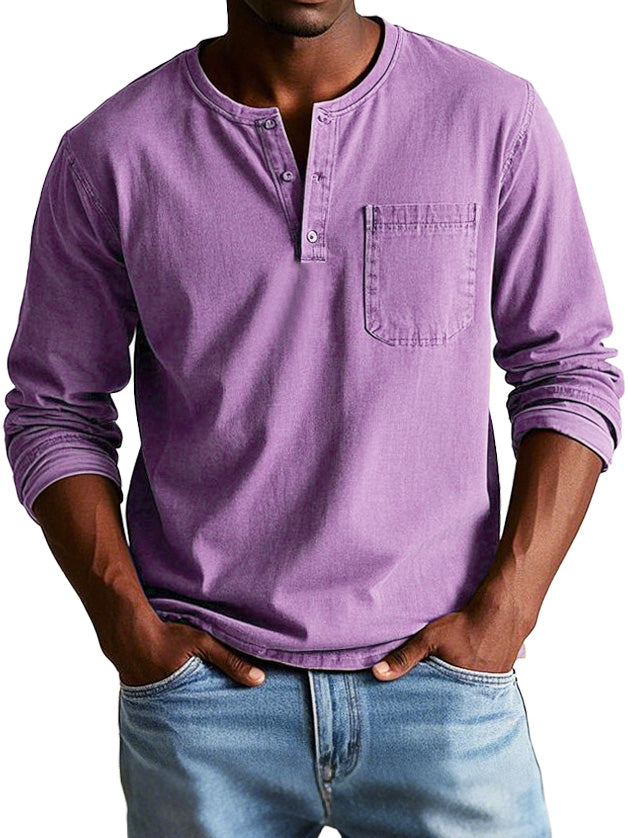 Kristoff | Tijdloze Longsleeve met Henley-hals