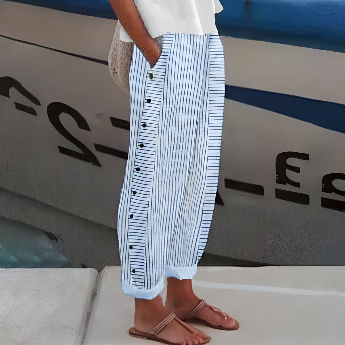 Dagny | Stijlvolle Zomer Gestreepte Broek