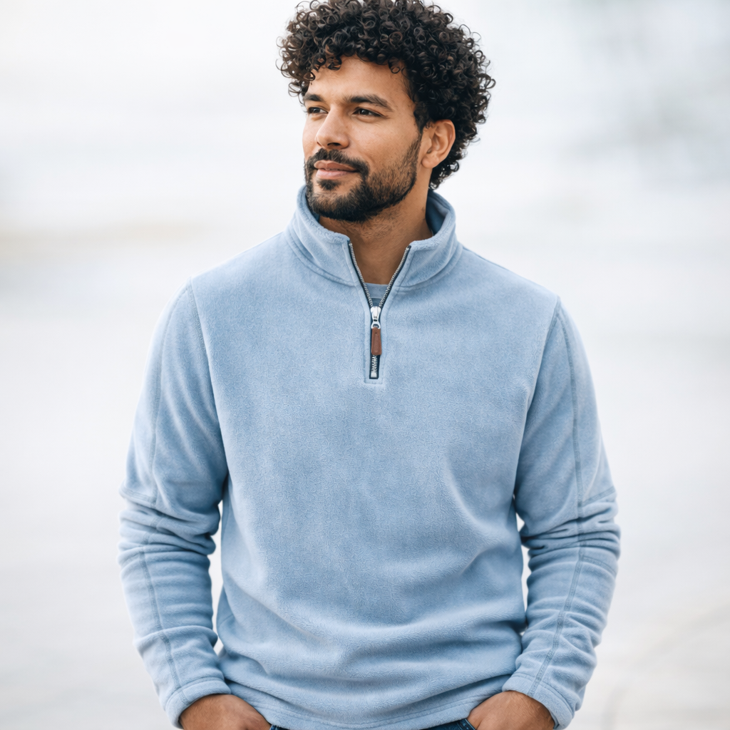 Larry | Heren Wintertrui met Hoge Kraag en Quarter-Zip