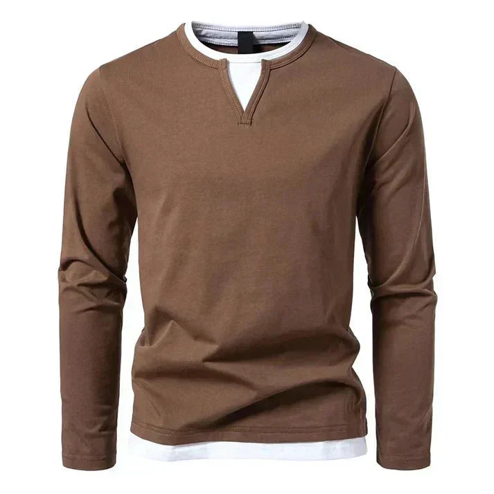 Teunvark | Herenshirt met moderne halslijn