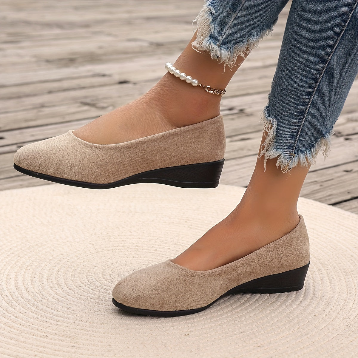 Éliane | Comfortabele ballerina’s met sleehak