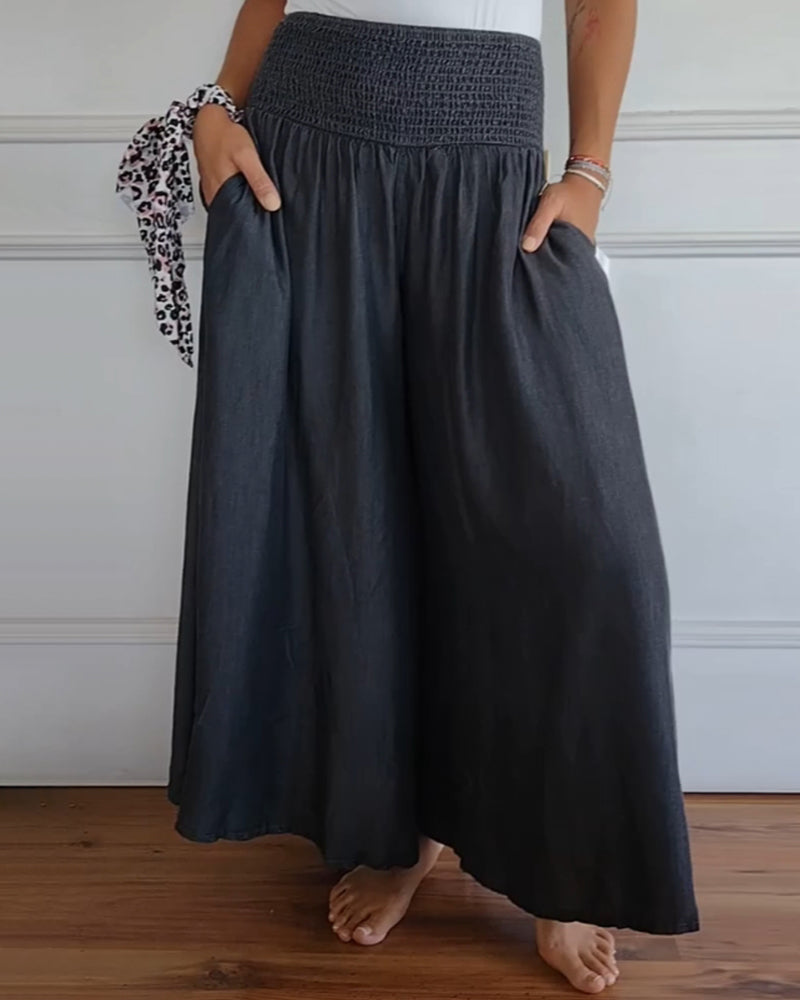 Jasper | Vloeiende Smocked Taille Broek