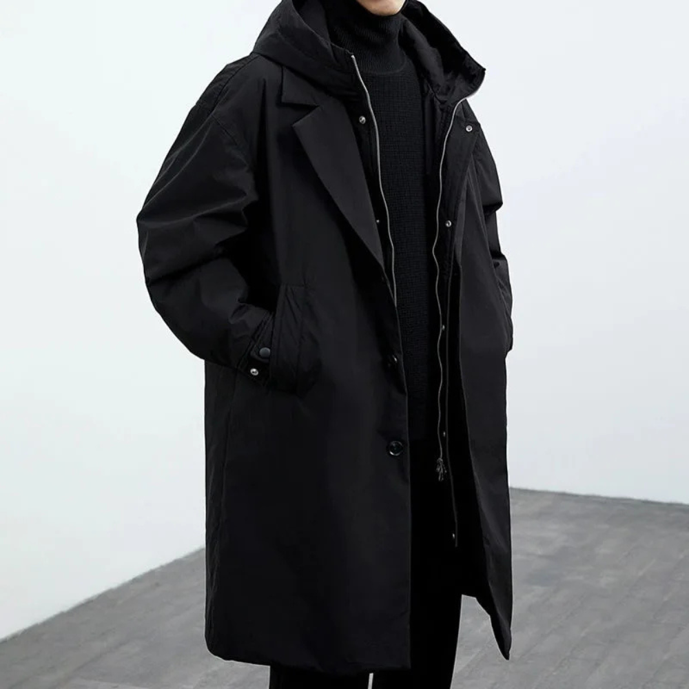 Daveron | Lange Jas met Moderne Layered Look
