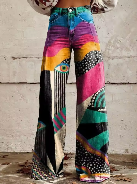 Rina - Flared Broek Boho Chic