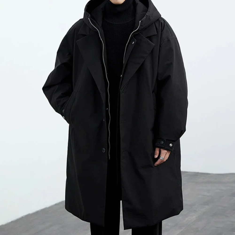 Daveron | Lange Jas met Moderne Layered Look