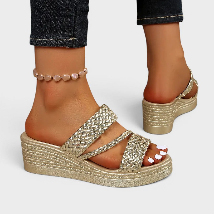 Susanne | Comfortabele plateausandalen