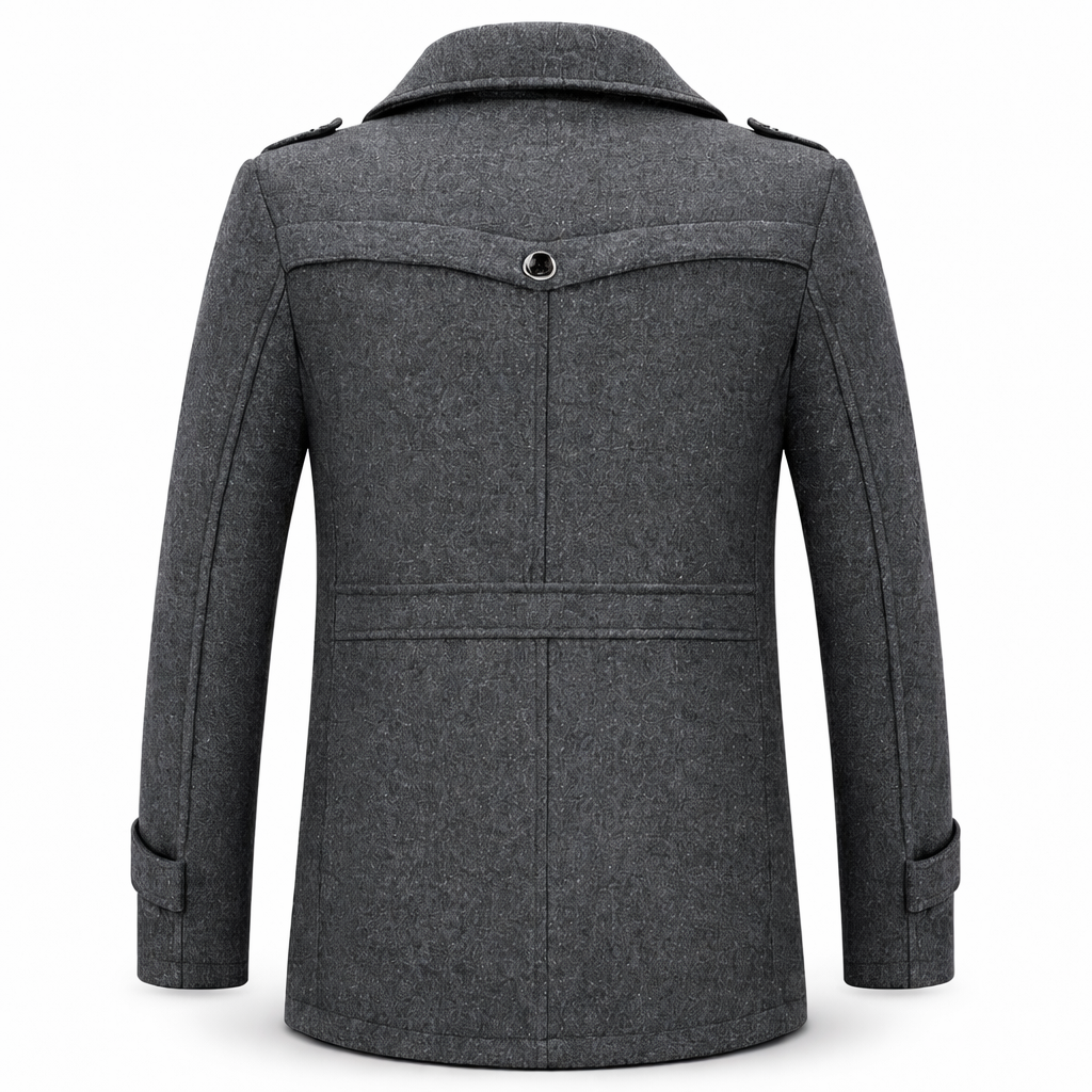 Benjamin | Heren Winterjas met Klassieke Kraag en Knoopsluiting