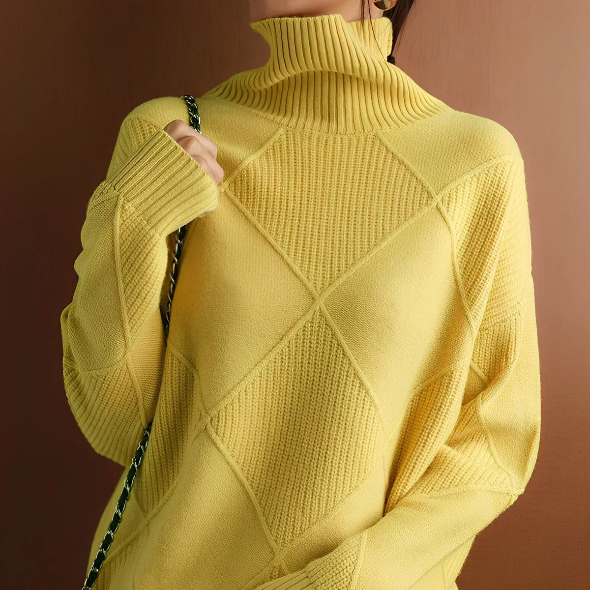 Marcelle | Elegante Coltrui met Geometrisch Patroon