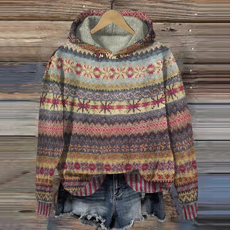 Lina | Gezellige Ethno-Bedrukte sweater