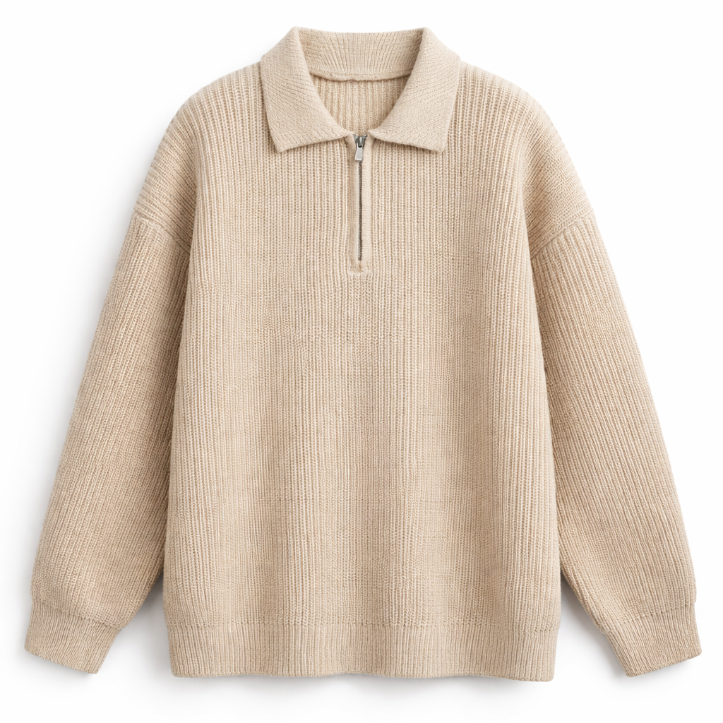 Brian | Heren Quarter-Zip Trui met Reverskraag