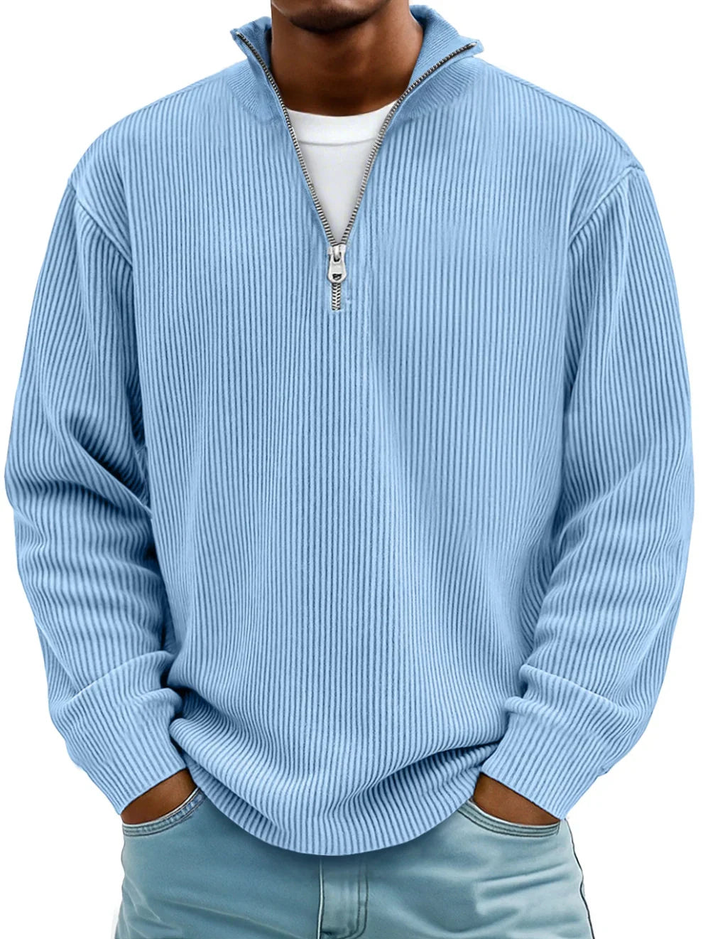 Vandrik | Comfortabele Zip-Up Top met Verfijnde Afwerking