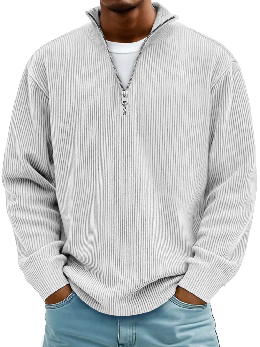 Vandrik | Comfortabele Zip-Up Top met Verfijnde Afwerking