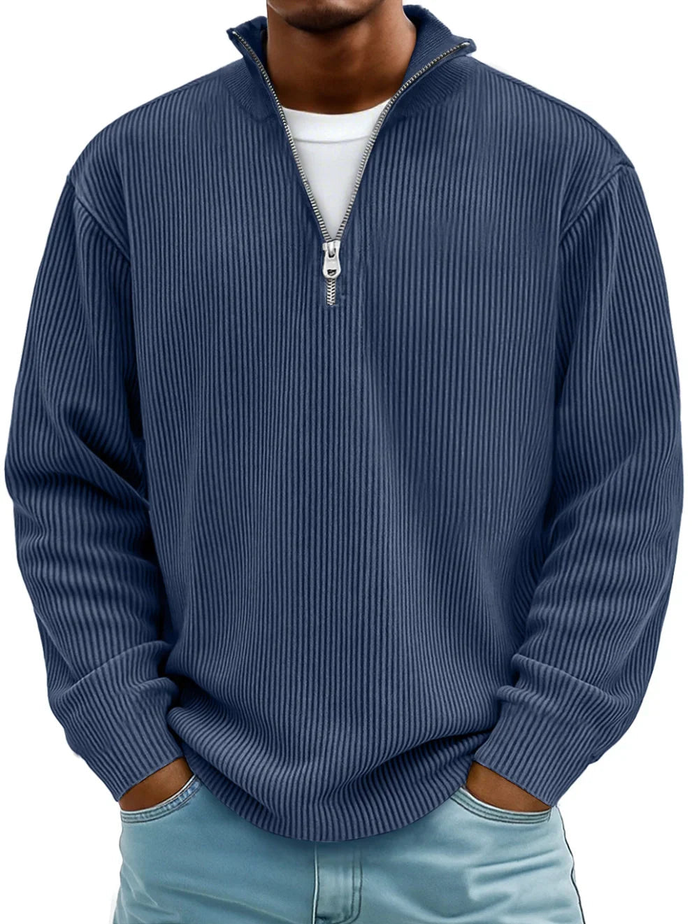 Vandrik | Comfortabele Zip-Up Top met Verfijnde Afwerking
