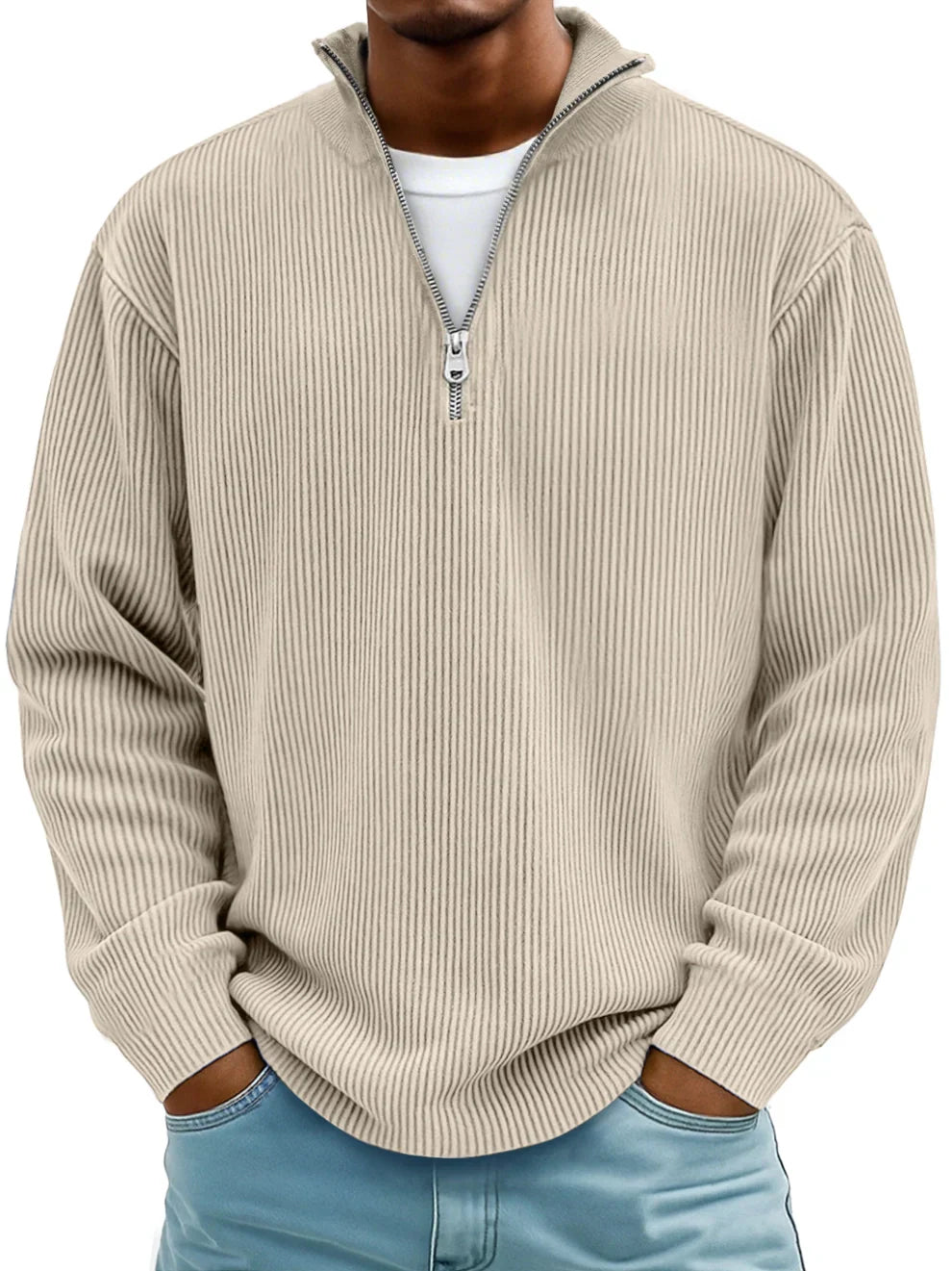 Vandrik | Comfortabele Zip-Up Top met Verfijnde Afwerking