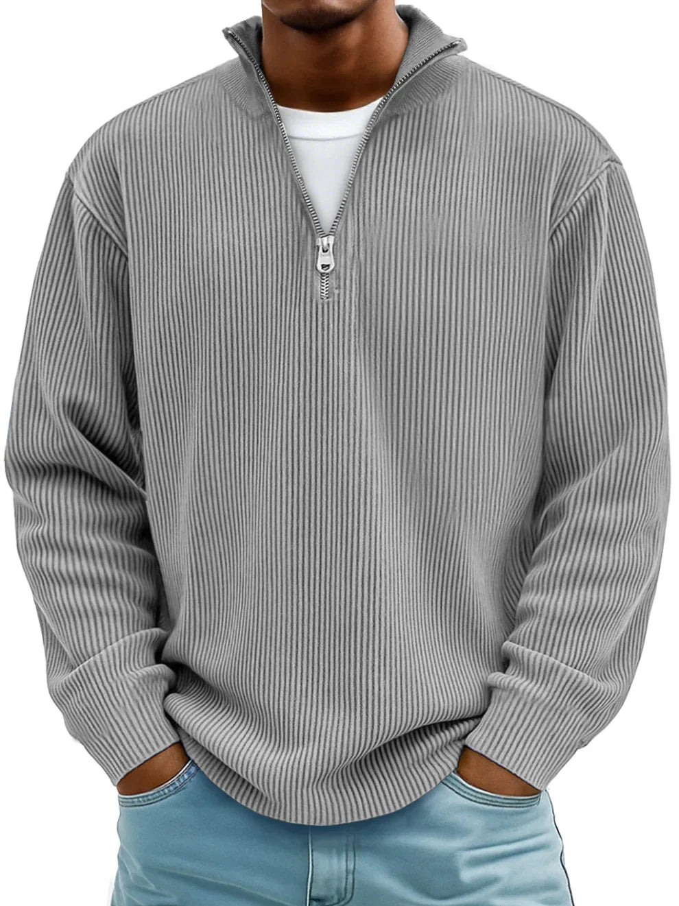 Vandrik | Comfortabele Zip-Up Top met Verfijnde Afwerking