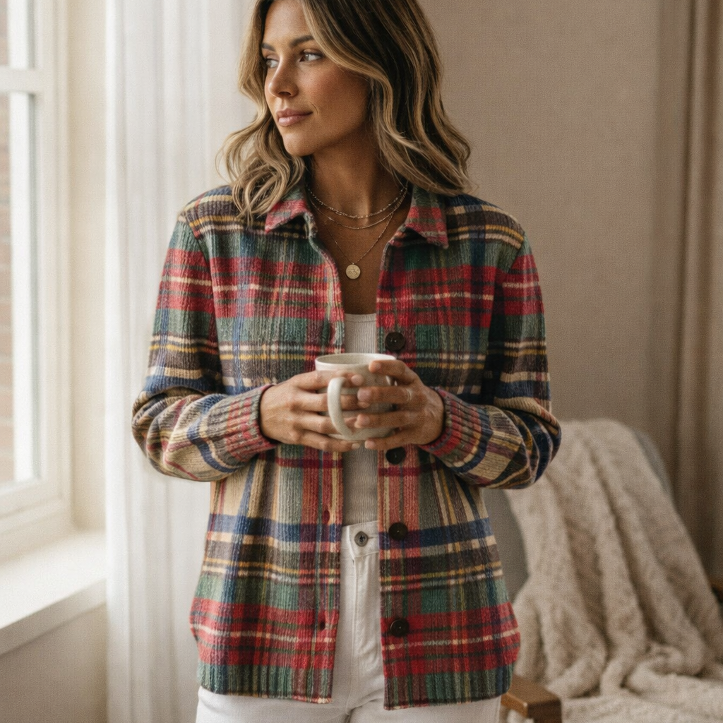 Ravelo | Geruite blouse